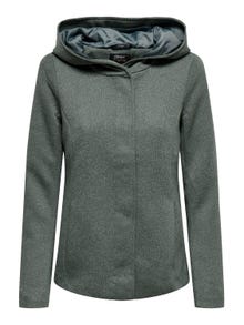 ONLY Drapy oversized hood Jacket -Balsam Green - 15186683