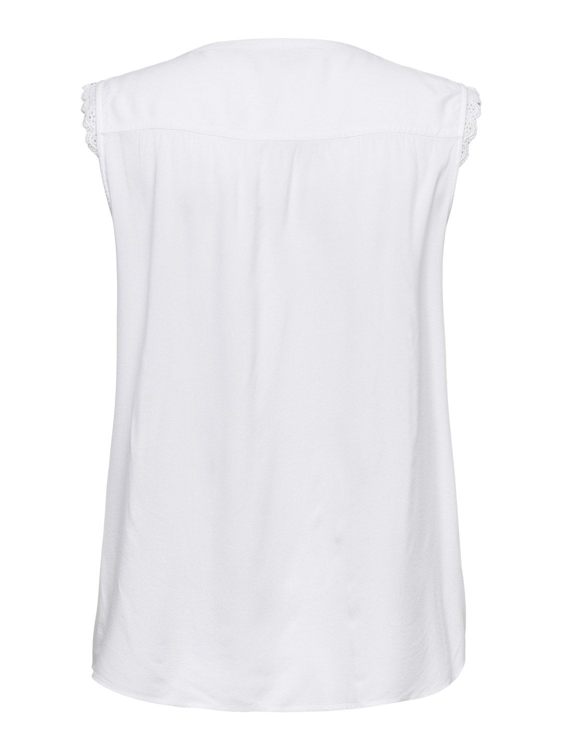 ONLY Curvy loose Sleeveless Top -White - 15187018