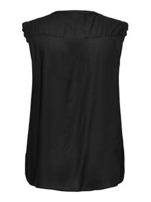 ONLY Curvy loose fit Mouwloze top -Black - 15187018
