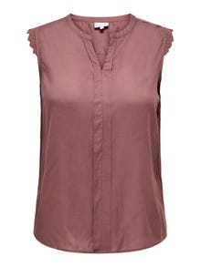 ONLY Voluptueux ample Top sans manches -Rose Brown - 15187018