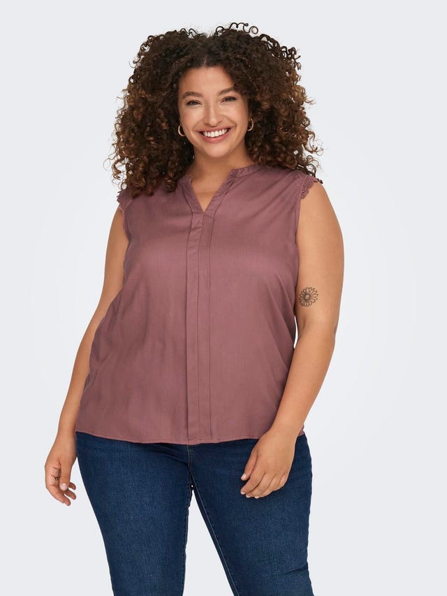ONLY Curvy loose fit Mouwloze top - 15187018