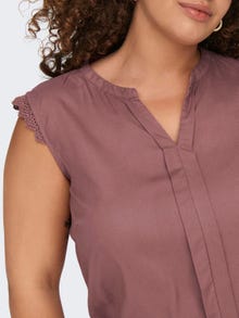 ONLY Curvy loose fit Mouwloze top -Rose Brown - 15187018