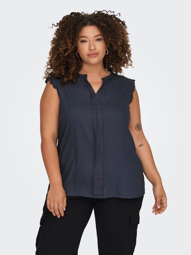 ONLY Curvy loose fit Mouwloze top - 15187018