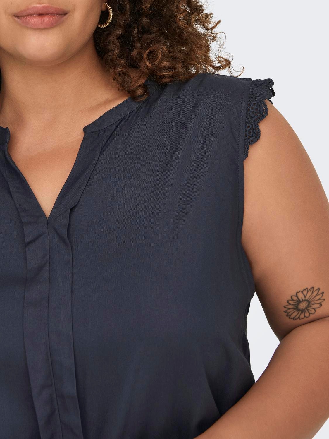 ONLY Curvy loose Sleeveless Top -India Ink - 15187018
