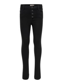 ONLY Rose button Skinny fit jeans -Black Denim - 15187070