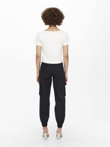 ONLY Comfort Fit Mid waist Trousers -Black - 15187743