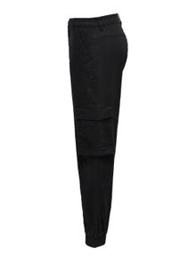 ONLY Mid waist Cargo trousers -Black - 15187743