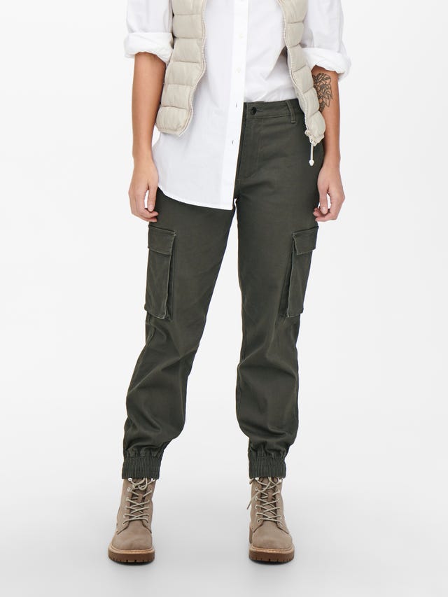 ONLY Comfort Fit Mid waist Trousers - 15187743