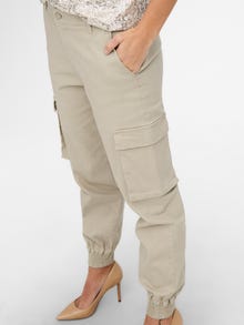 ONLY Mid waist Cargo trousers -Humus - 15187743
