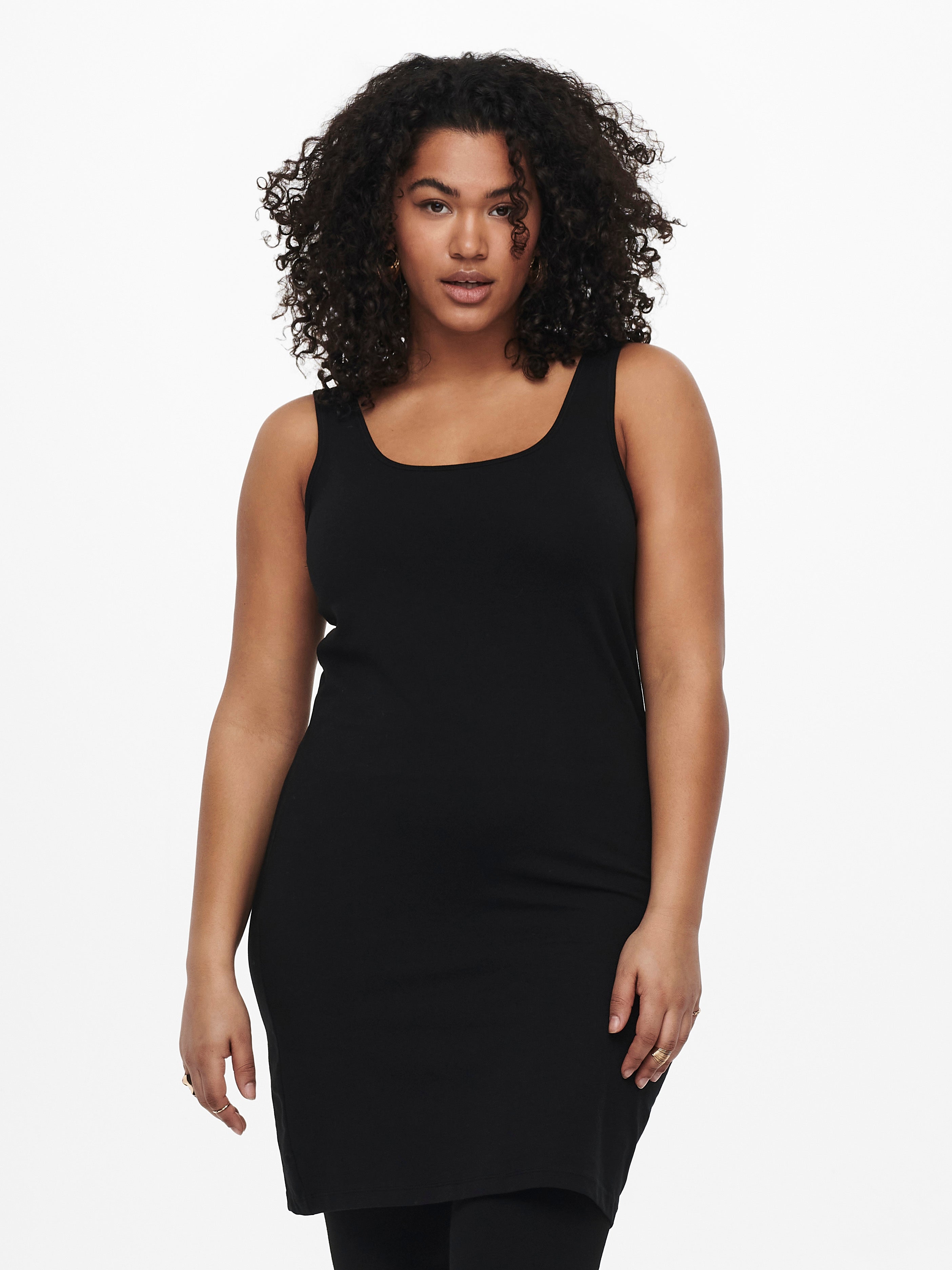 black tank top dress plus size