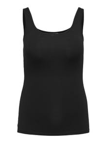 ONLY Slim Fit Round Neck Tank-Top -Black - 15188036