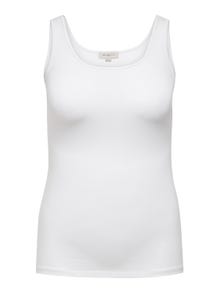 ONLY Slim Fit Round Neck Tank-Top -White - 15188036