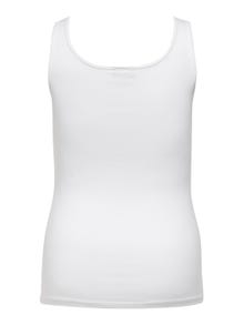 ONLY Slim Fit Round Neck Tank-Top -White - 15188036