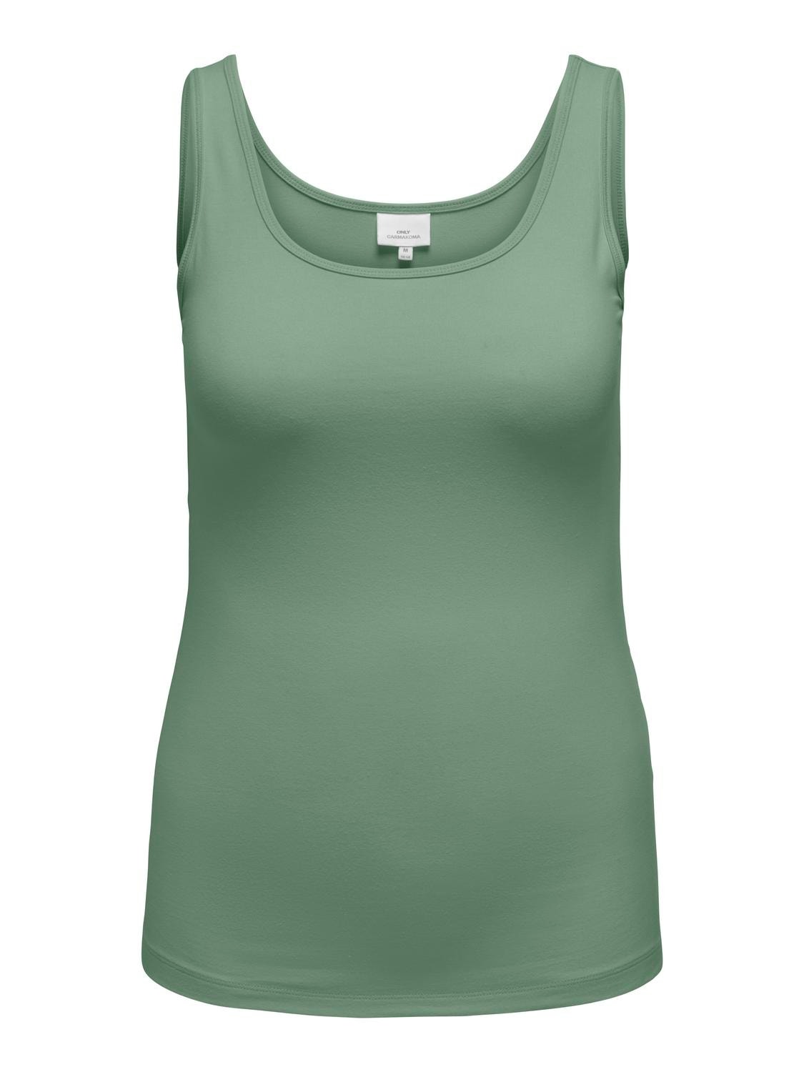 ONLY Curvy basic Tank top -Hedge Green - 15188036