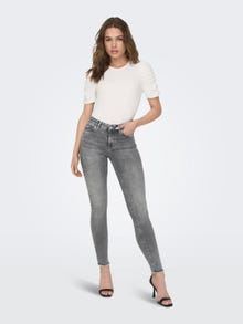ONLY Skinny Fit Offener Saum Jeans -Grey Denim - 15188520
