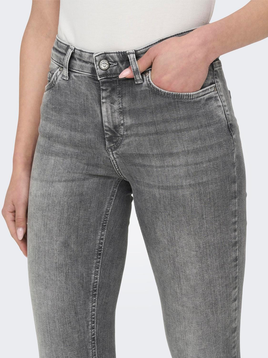ONLY Jeans Skinny Fit Ourlet brut -Grey Denim - 15188520