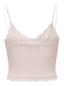ONLY Cropped top with lace edges -Pearl - 15190175