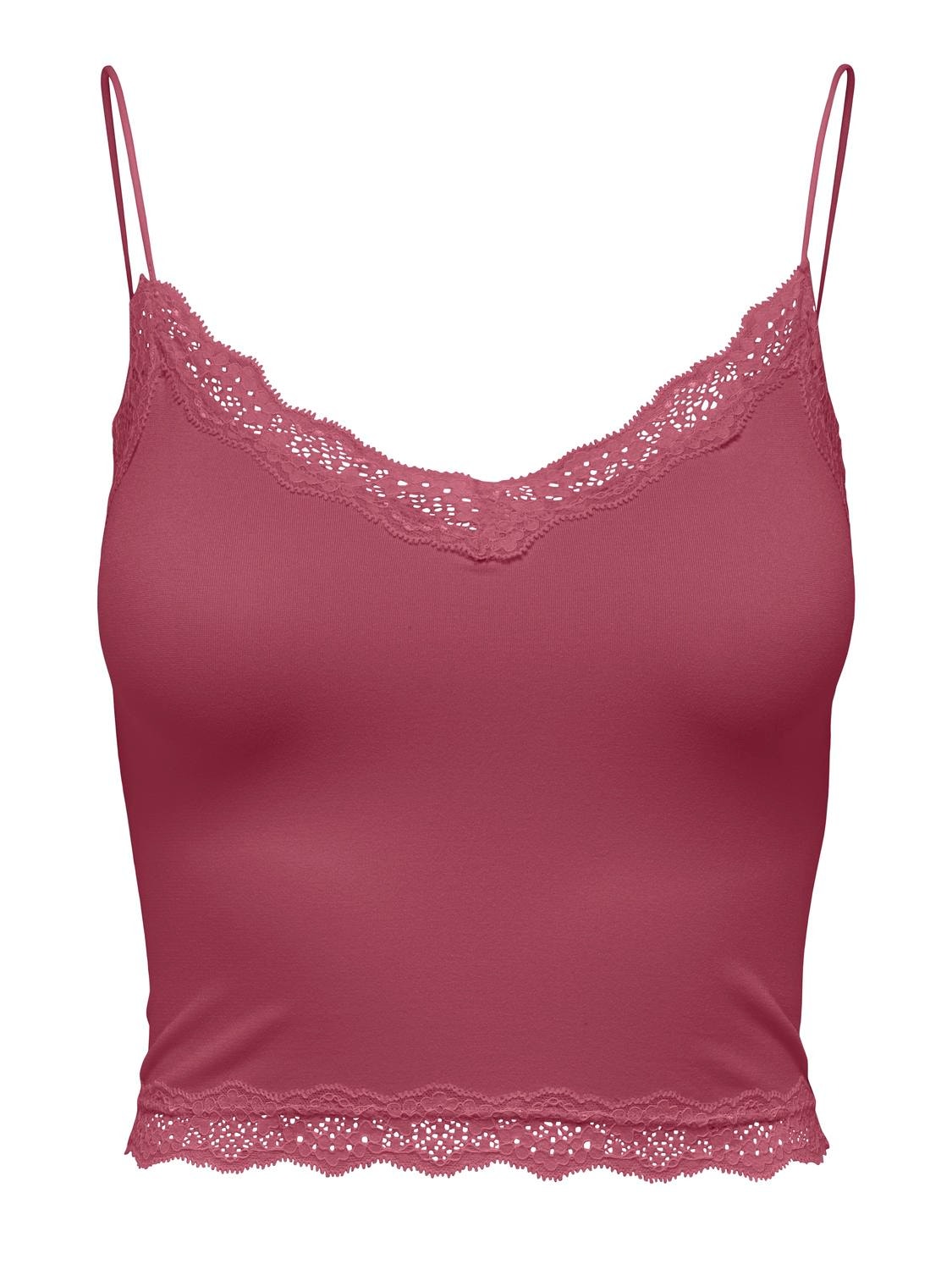 ONLY Crop Top -Dry Rose - 15190175