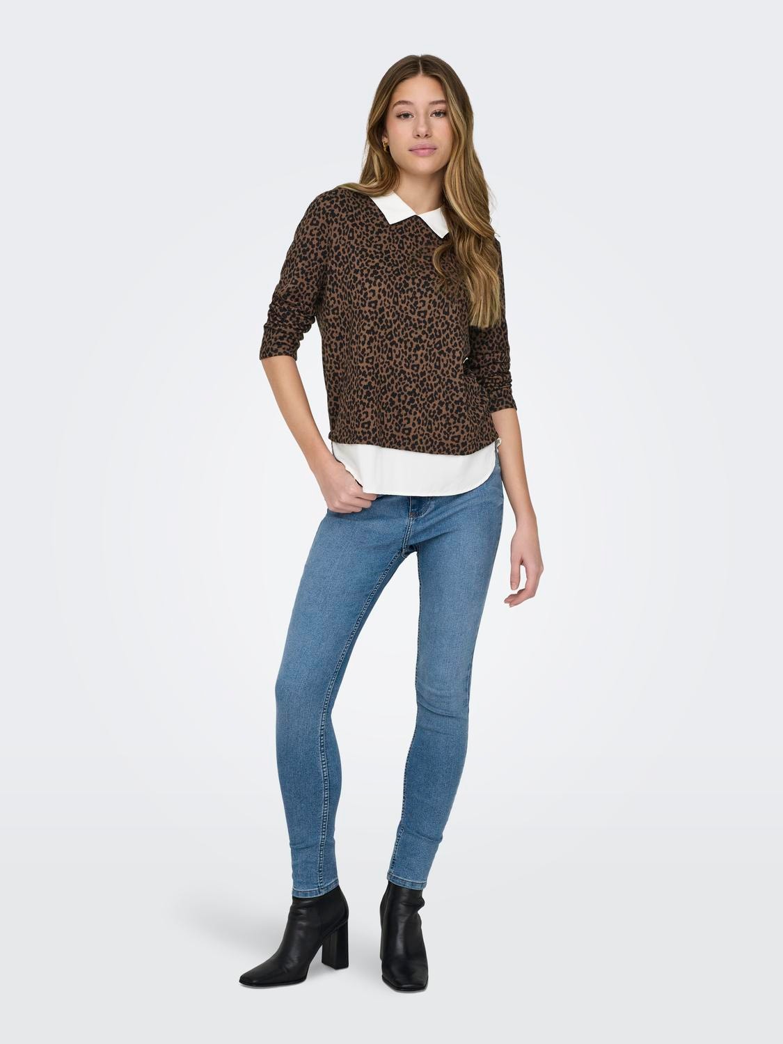 ONLY Tops Regular Fit Col rond -Acorn - 15190475
