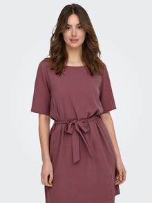 ONLY Regular fit O-hals Korte jurk -Rose Brown - 15190690