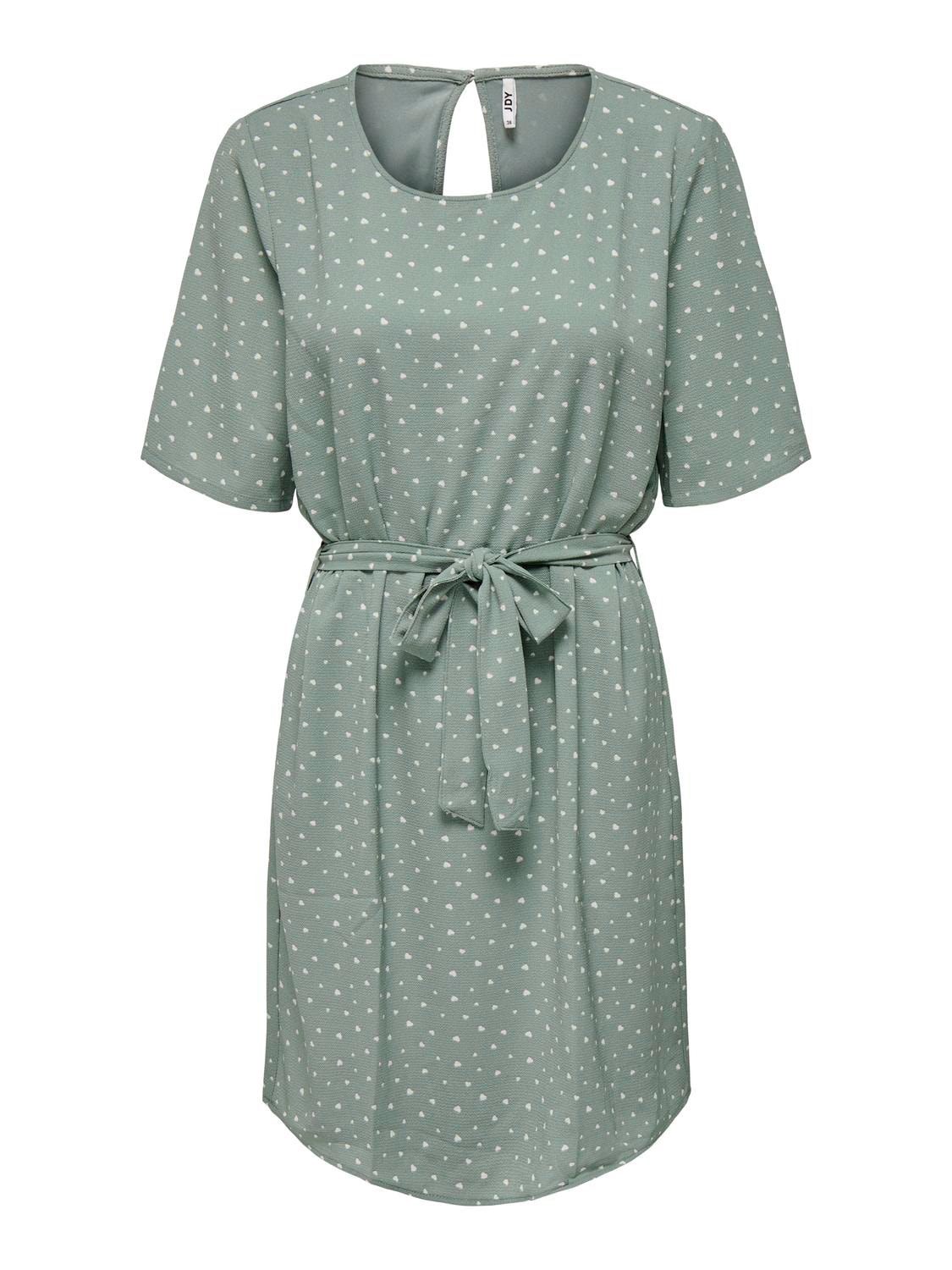 ONLY Regular fit O-hals Korte jurk -Chinois Green - 15190690