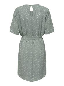 ONLY Regular fit O-hals Korte jurk -Chinois Green - 15190690