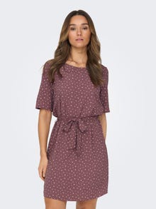 ONLY Mini Solid color Belt Dress -Renaissance Rose - 15190690