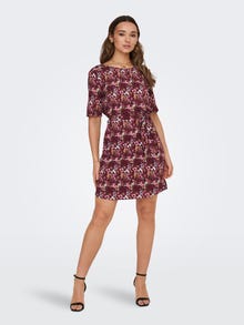 ONLY Mini Solid color Belt Dress -Chocolate Truffle - 15190690