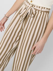 ONLY Striped Trousers -Cloud Dancer - 15191620