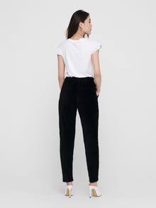ONLY Poptrash velours côtelé Pantalon -Black - 15191641