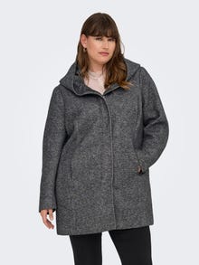 ONLY CARSEDONA Kabát -Dark Grey Melange - 15191768