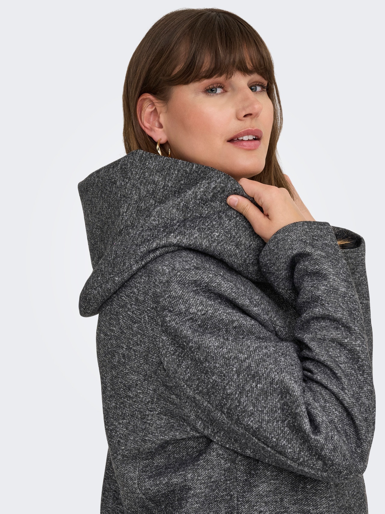 ONLY CARSEDONA Kabát -Dark Grey Melange - 15191768