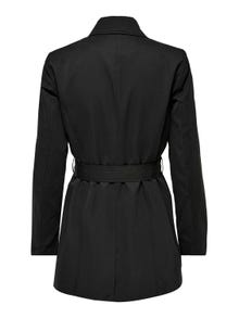ONLY Double-breasted Trenchcoat -Black - 15191821