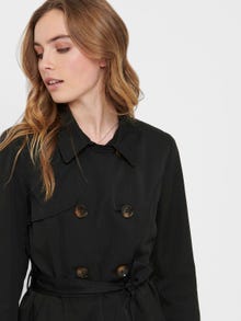 ONLY Short solid color Trenchcoat -Black - 15191821