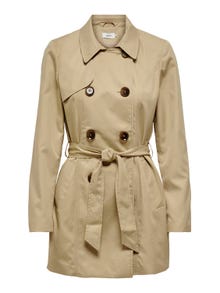 ONLY Double-breasted Trenchcoat -Ginger Root - 15191821