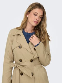 ONLY Double-breasted Trenchcoat -Ginger Root - 15191821