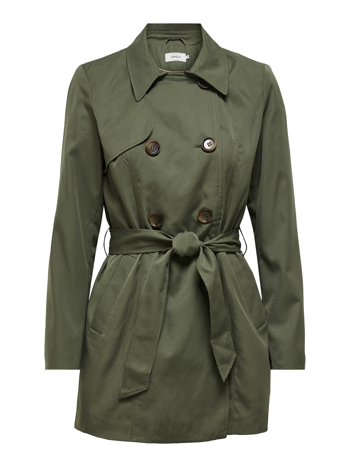 ONLY Double-breasted Trenchcoat -Grape Leaf - 15191821