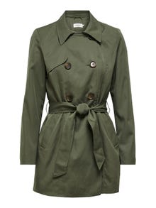 ONLY Double-breasted Trenchcoat -Grape Leaf - 15191821