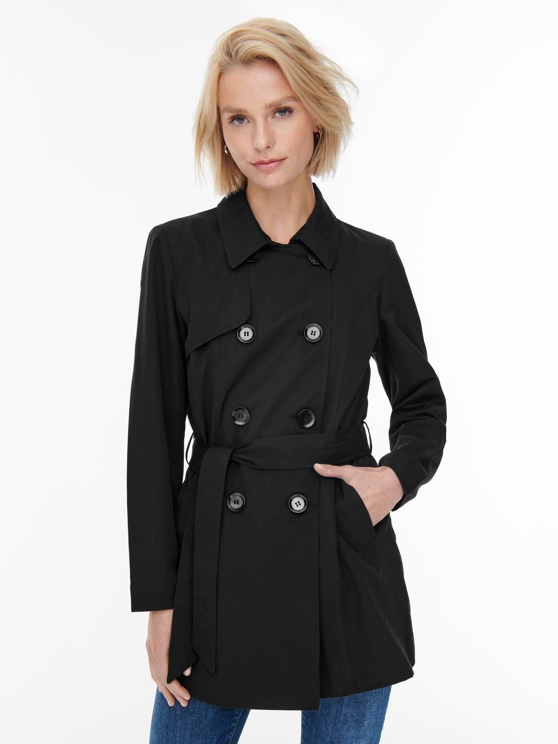calvin klein single breasted trench coat