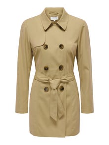 ONLY Double-breasted Trenchcoat -Tigers Eye - 15191821