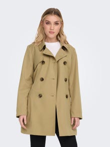 ONLY Short solid color Trenchcoat -Tigers Eye - 15191821