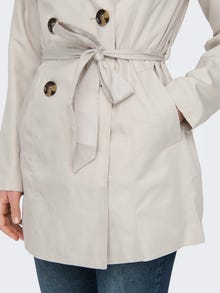 ONLY Short solid color Trenchcoat -Moonbeam - 15191821