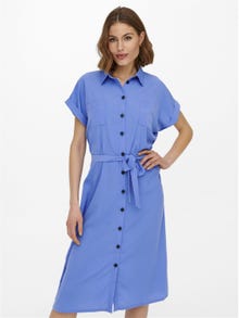 ONLY Knytskärpsförsedd Skjortklänning -Ultramarine - 15191953