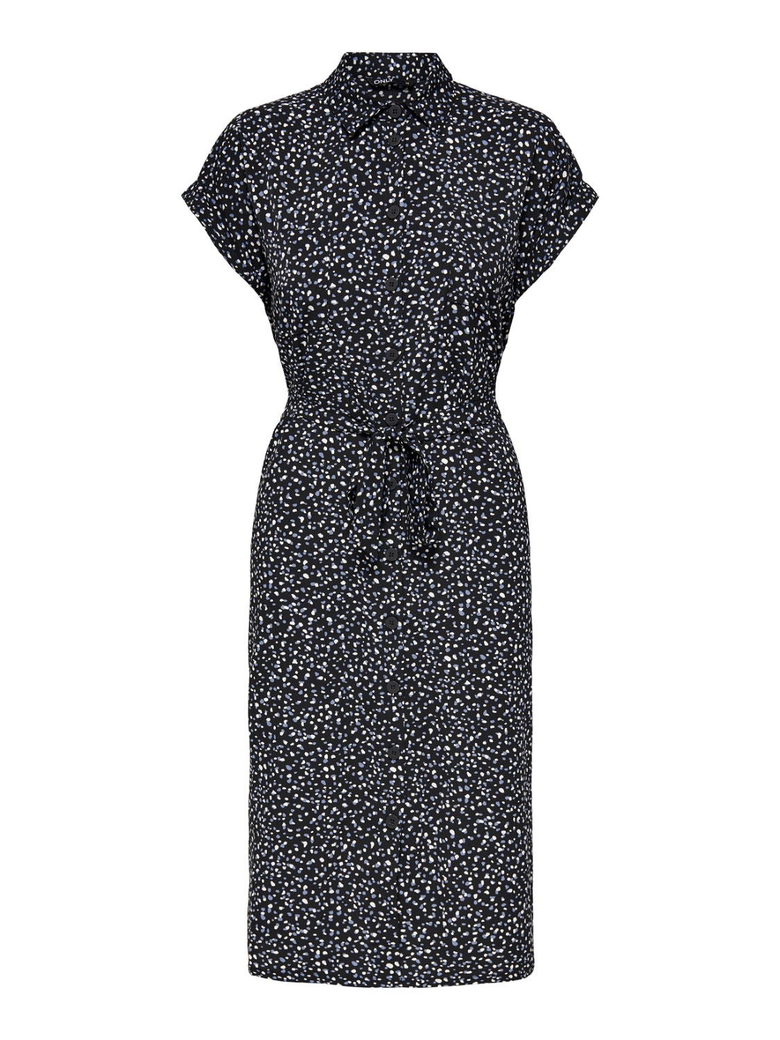 ONLY Regular fit Overhemd kraag Mouwuiteinden met omslag Lange jurk -Black - 15191953