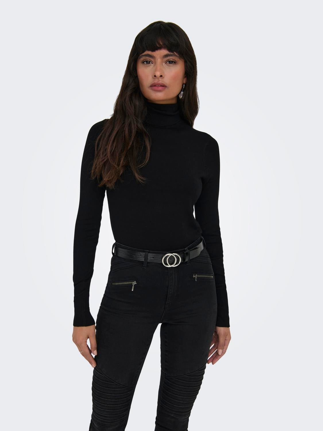 Pull col roulé crop top hot sale