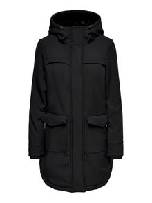 ONLY Lang jakke med lommer -Black - 15192522
