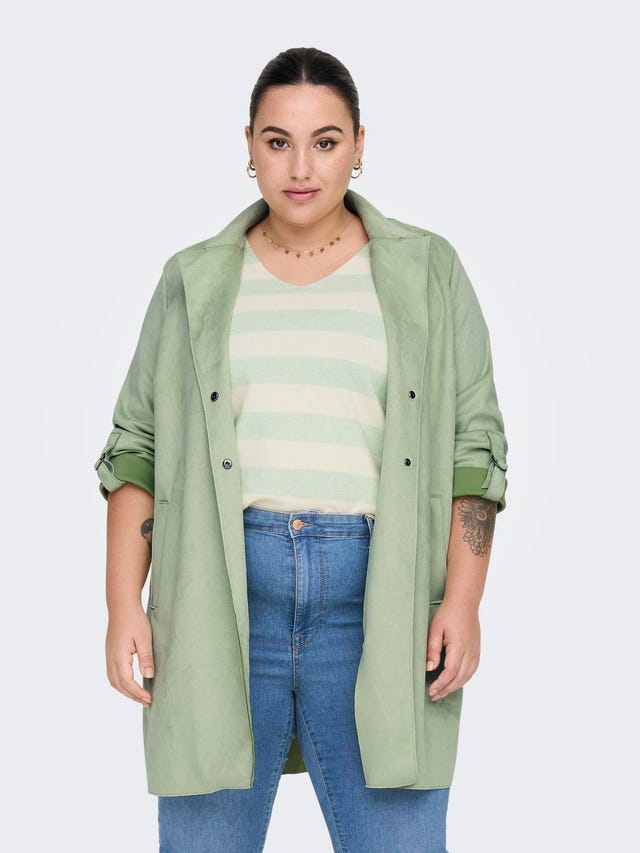 ONLY Curvy faux suede coat - 15192841
