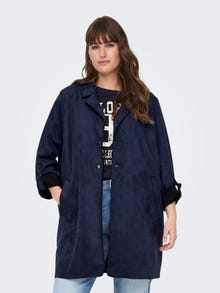 ONLY Curvy faux suede coat -Night Sky - 15192841