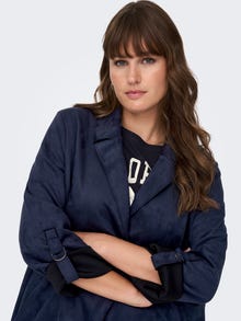 ONLY Curvy faux suede coat -Night Sky - 15192841