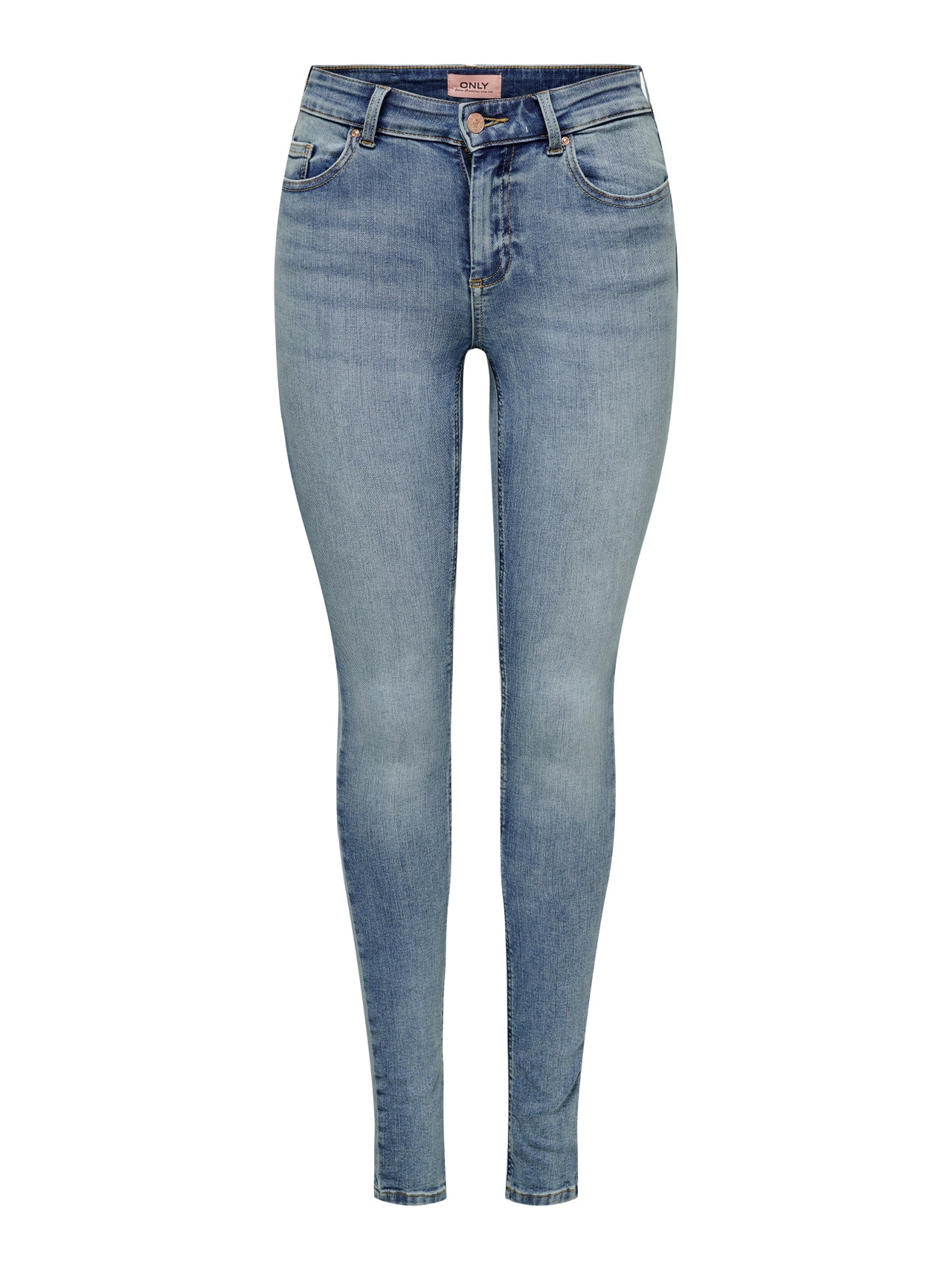 ONLY ONLBLUSH Střední pas Skinny Fit Džíny -Light Blue Denim - 15192917
